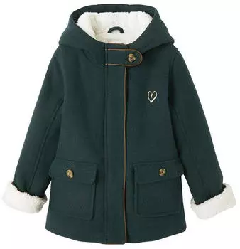 Vertbaudet Wintermantel mit Recycling-Polyester dunkelgrün