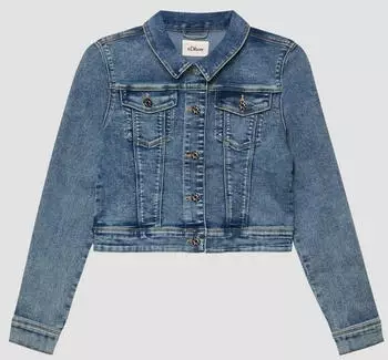 s.Oliver 2176399 Jeansjacke mit Klappkragen blau