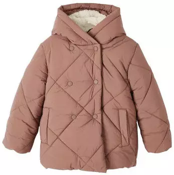 Vertbaudet Kapuzen-Steppjacke mit Teddyfleece-Futter (3611654364799) blush