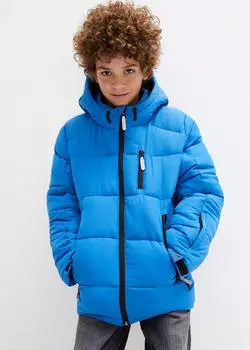bonprix Steppjacke mit Kapuze blau