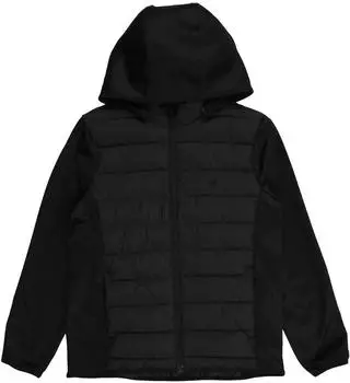 Name It Nmnmio Hybrid Jacke Fo Tb mit abnehmbarer Kapuze, Regular Fit (13249204) schwarz