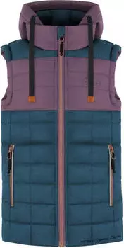 Normani Kids Quilted Vest with Hood dunkellila