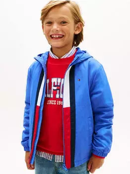 Tommy Hilfiger Colourblock Flag Jacket Outdoorjacke Regular Fit (KB0KB10389C6H) azur/dunkelblau/rot/weiß
