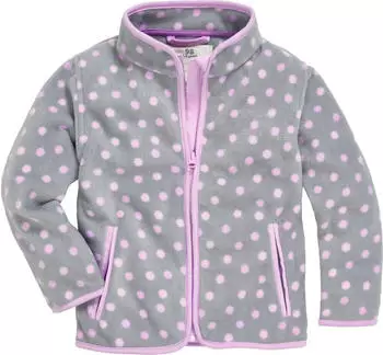 Playshoes Fleece Jacke punkte grau