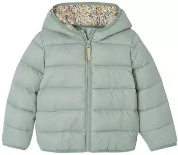 Vertbaudet Leichte Steppjacke mit Kapuze, Recycling-Polyester grau