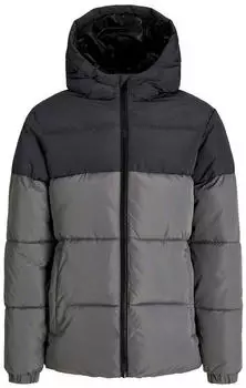 Jack & Jones Jjmaze Puffer Hood Quilted Jacket (12279726) castlerock