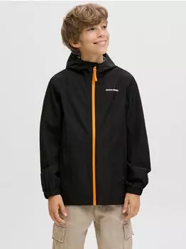 Jack & Jones JJEFLYNN Regenjacke SN JNR Regular Fit (12280713) schwarz/orange