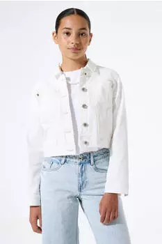 Garcia Vitorria Cropped Denim Jacket weiß