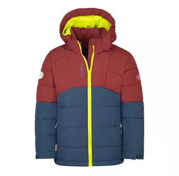 Trollkids Gryllefjord Skijacke carmin red/mystic blue/glow green