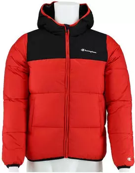 Champion Gesteppte Jacke mit Kapuze rot