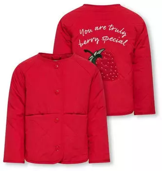 Only Rosalina Quilted Steppjacke barbados cherry print:strawberry