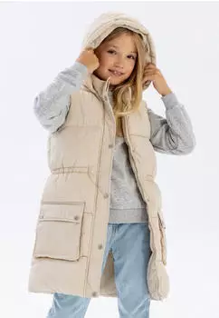 Minoti Steppweste mit Kapuze und Pattentaschen (UTMN731) off white