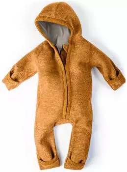 Ehrenkind Baby Wollwalk-Overalls safran