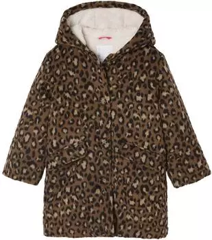 Vertbaudet Leoparden-Mantel mit Kapuze aus Wollmix (341017494) braun