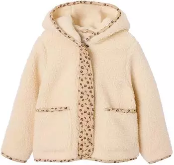 Vertbaudet Kapuzenjacke Lange Ärmel Sherpa vanille leo