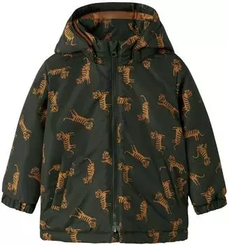 Name It NKMMax PA Jacket AOP karamell/dunkelgrün/schwarz