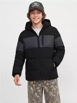 Jack & Jones JJEBECKS PUFFER JNR Steppjacke (12299430) black reflective