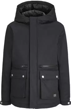 Jack & Jones JJEWOLF PARKA JACKET SN JNR Regular Fit (12301405) black