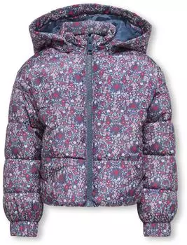 Only KMGDALIA Short Puf AOP Steppjacke (23742343) vintage indigo aop:flower heart