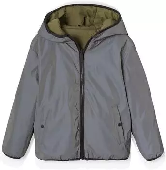 Vertbaudet Anorak mit Teddyfleece-Futter khaki