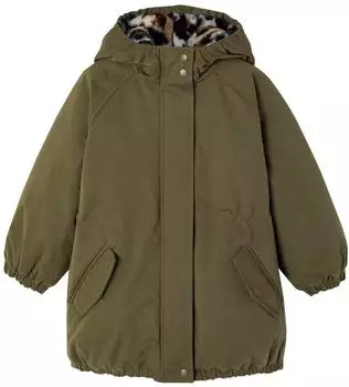 Vertbaudet Mädchen Winterjacke mit Kapuze und Wattierung dunkelgrün