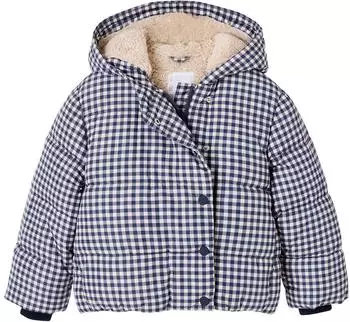 Vertbaudet Kapuzen-Sherpa-Steppjacke blau