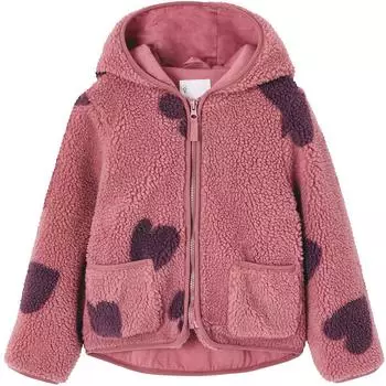 Vertbaudet Übergangsjacke aus Teddyfleece mit Kapuze (341014677) malve