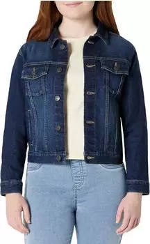 Amazon Essentials AEUC37495 Regular Fit Denim Trucker Jacke (AEUC37495M25) dunkle waschung