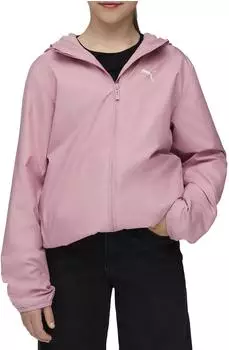 Puma Fleece Lined Windbreaker Mantel (689322) poised pink