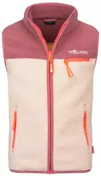 Trollkids Kids Hemsedal Vest Fleeceweste (469-254) frozen berry/sandstone