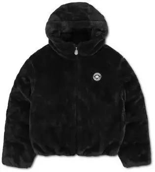 Converse CNVG Hooded Faux Fur Jkt Steppjacke (Con9byf001000002) schwarz
