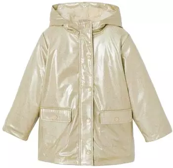 Vertbaudet Wachsjacke mit Pailletten und Kapuze gold