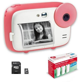 AgfaPhoto Realikids Instant Cam + SD 32GB + Thermopaper Pink