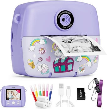 ASTGMI C10 Kinder Sofortbildkamera lila