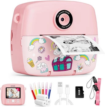 ASTGMI C10 Kinder Sofortbildkamera rosa