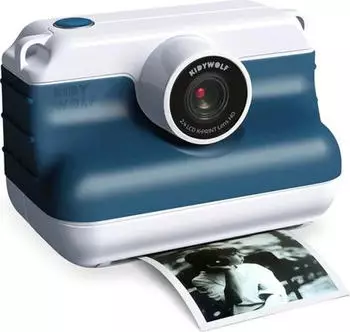 Kidywolf K-Print Sofortbildkamera mit Selfie-Funktion, blau (418270)