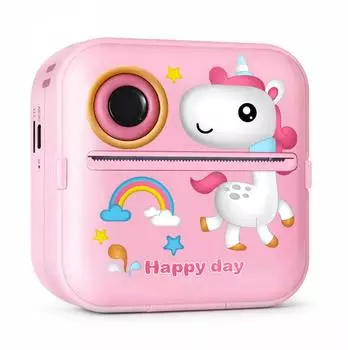 Wozinsky Mini-Thermodrucker Kamera für Kinder Bluetooth 5.4 rosa (WDT-04)