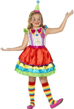 Smiffy's Happy Flower Clown Kostüm für Mädchen bunt (4-6 Jahre)