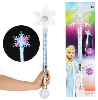 TOI-TOYS Zauberstab die Eiskönigin Schneeflocke mit Licht