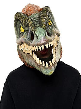 Rubie's Offizielle Jurassic World Pyroraptor bewegliche Kiefermaske, Dinosaurier-Kindermaske, Einheitsgröße