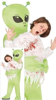 Fiestas Guirca Carrying Alien Inflatalbe Costume for Kids green