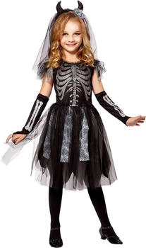 Widmann Skelett-Brautkostüm für Mädchen schwarz 325853