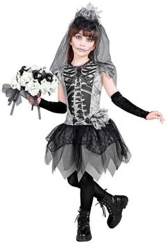 Widmann Hexen-Kostüm Geisterbraut Kinderkostüm Skelett Kleid
