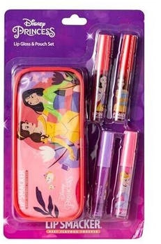 Lip Smacker Disney Princess Lipgloss-Set bunte Lipgloss Tasche Reißverschluss