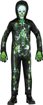 Widmann Verseuchtes Skelett Halloween schwarz grün