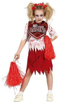 Fiestas Guirca Kostüm rote Zombie Cheerleader Kinder