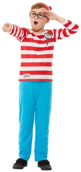 Smiffy's Where's Wally Deluxe Kostüm rot gestreift