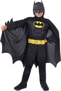 Orlob Karneval Batman Kostüm schwarz mit Muskeln Kinder
