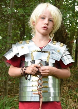 Battle-Merchant Ritter-Kostüm Lorica Segmentata aluminium
