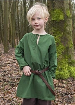 Battle-Merchant Mittelalter-Tunika Arn Kinder grün
